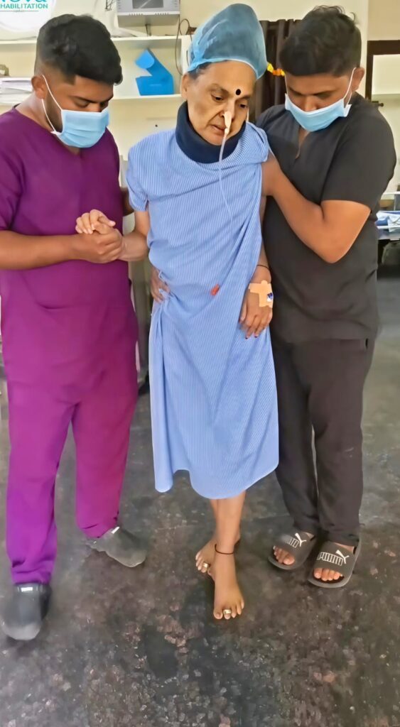 Physiotherapist providing rehabilitation therapy to elderly patient at Nova Physiotherapy and Rehabilitation Center LB Nagar Hyderabad